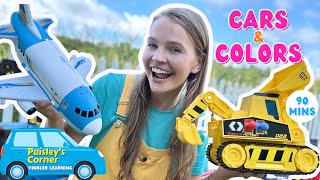 Toddler Learning Video  Learn Colors amp Vehicles for Kids  Best Toy Learning Video for Toddlers [upl. by Ahsitak]