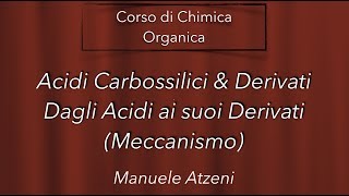 Chimica organica Dagli acidi carbossilici ai derivati degli acidi considerazioni importanti L119 [upl. by Aneekal]