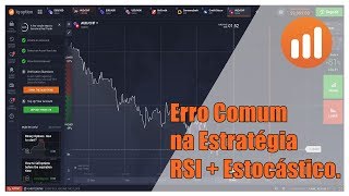 056  IQ Option  Erro Comum na Estratégia RSI  Estocástico [upl. by Esinart]