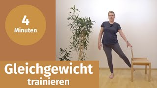 Gleichgewicht und Beine trainieren Gangsicherheitstraining 4 Minuten [upl. by Taro849]