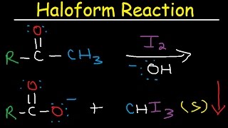 Haloform Reaction Mechanism With Methyl Ketones  Iodoform Test [upl. by Krigsman288]