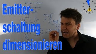 Dimensionierung von Widerständen  Transistorschaltung Emitterschaltung ET5M [upl. by Eladnar]