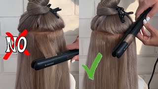 How to curl hair with flat iron Curls tutorial [upl. by Guinna]