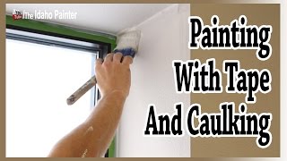 TIPS CAULKING WINDOWS Painting with Frogtape amp clear caulking [upl. by Jahncke932]