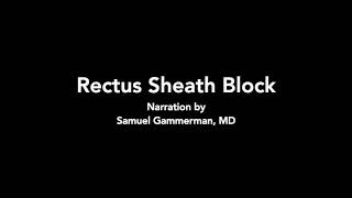 Rectus Sheath Block  Ultrasound [upl. by Urata249]