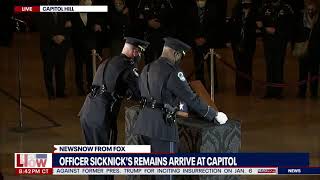 Fallen Officer Brian Sicknick Lies In Honor In US Capitol Rotunda  NewsNOW from FOX [upl. by Miett]