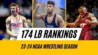 174lb Rankings  Preview 2324 NCAA Wrestling Season [upl. by Airdnola577]