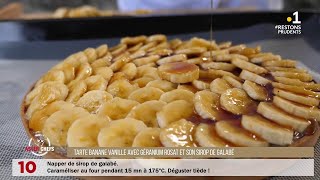 La recette de la quottarte banane à la vanille bourbonquot de Valérie [upl. by Ahsema]