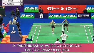 Pearly TanThinaah Muralitharan vs Lee Chia HsinTeng Chun Hsun  Badminton 2024 [upl. by Nahraf]