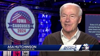 Asa Hutchinson talks about Iowa Caucus race continuing [upl. by Baxie856]