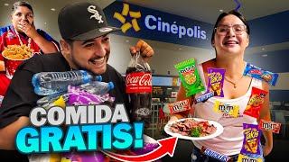 METIMOS TODA ESTA COMIDA AL CINE A ESCONDIDAS  podremos meter CARNE ASADA 😨 [upl. by Straus]