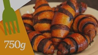 Recette des Croissants au chocolat Juifs ou Rugelach  750g [upl. by Yklam]