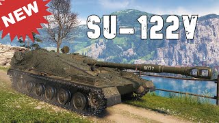 World of Tanks SU122V  New Tier X Reward Soviet Tank Destroyer [upl. by Zantos199]