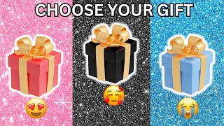 Choose Your Gift🎁  3 Gift Box Challenge  Pink Black amp Blue  2 good 1 bad  Absolute Quiz Blitz [upl. by Kotz799]