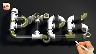 【Part 2】Nomad Sculpt Tutorial／ How To Make a 3D Water Pipes on iPad Pro [upl. by Andeee]