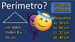 ¿sabes hallar el perímetro de este triángulo isósceles [upl. by Cence]