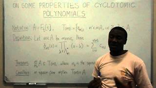 On Some Properties of Carlitz Cyclotomic Polynomials [upl. by Mairem733]