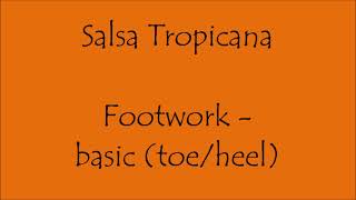 Salsa footwork  basic step with toeheel placement [upl. by Christabella619]