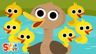 Six Little Ducks  Kids Nursery Rhymes  Super Simple Songs [upl. by Anne-Marie]