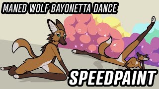 Maned Wolf Bayonetta Dance SPEEDPAINT [upl. by Engel]