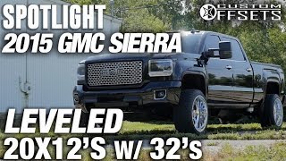 Spotlight  2015 GMC Sierra 2500HD Leveled 22x12 40s and 32s [upl. by Emmalynn]