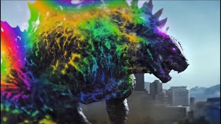 All Evolved Godzilla Scenes but He’s Rainbow [upl. by Lubin]