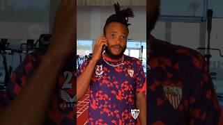 Chidera Ejuke welcomed Kelechi Iheanacho to Sevilla FC 🇳🇬💚 nigeria shorts goviral [upl. by Monaco]