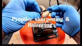 Rc Propeller sharping amp balancing [upl. by Odnalref953]