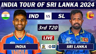 INDIA vs SRI LANKA 3rd T20 MATCH LIVE COMMENTARY  IND vs SL LIVE [upl. by Merv]