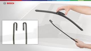 Bosch Wiper Blades Assembly Instructions  Scheibenwischer Montageanleitung GWB081 U Hook [upl. by Anihpled]