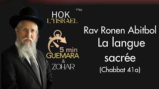 Rav Ronen Abitbol  La langue sacrée Chabbat 41a [upl. by Handal491]