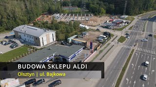 Olsztyn  Budowa sklepu Aldi Tęczowy Las  16092024  Widok z drona  DJI Air 3 4K [upl. by Anaitsirc243]