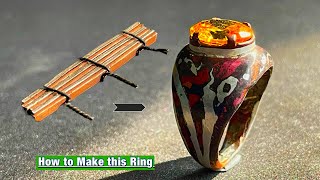 How to Make Mokume Gane Ring at Home [upl. by Lavine923]