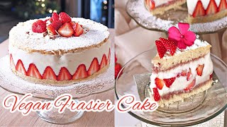 How to Make the Classic French Fraisier Cake Vegan [upl. by Earaj]