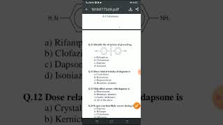 MCQ anti leprosy druggpat aiims pharmacist nurse army  pharmacology important question [upl. by White319]