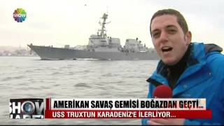 Amerikan savaş gemisi boğazdan geçti [upl. by Ejroj]