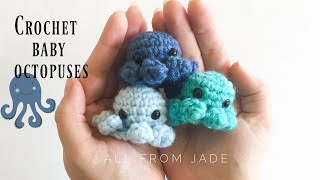 QUICK amp EASY  Crochet baby octopus NO SEWING REQUIRED tutorial step by step RightHanded [upl. by Bajaj984]