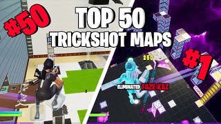 Top 50 BEST Fortnite Trickshot Maps with CODES insane [upl. by Eenaej688]