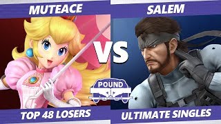 Pound 2019 SSBU  MuteAce Peach VS Salem Snake Smash Ultimate Top 48 Losers [upl. by Tirrell]