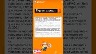 Moradia UFMG informação muito importante para quem vai tentar moradia em 2021 moradiaufmg [upl. by Akanke778]