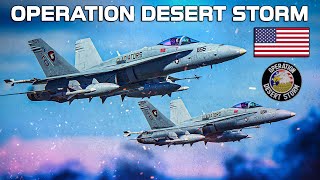 FA18C Hornet Operation Desert Storm Mission Air to AirSEADGround Attack  DCS [upl. by Inttirb]