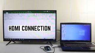 How to Connect Laptop Screen to Mi Smart TV with HDMI Cable [upl. by Tiffa]