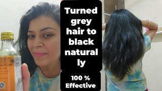 Turn white hair to black hair naturally  Heres what you gotta do  haircare greyhairtoblack yt [upl. by Lilly]