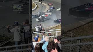 Caraway Speedway 602 Modifieds Stack ‘Em Up At The Start [upl. by Latsyrhk]