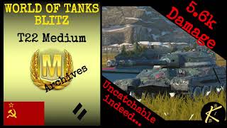 T22 Medium WOT Blitz ACE Mastery 56k Damage worldoftanksblitz wotb wotblitz t22medium maus [upl. by Aliuqat]