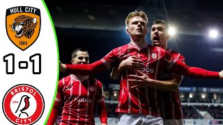 Hull City vs Bristol City 11 Highlights  Sky Bet Championship 2024 eFootball Game Play [upl. by Arocal349]