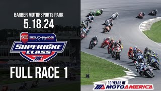 Steel Commander Superbike Race 1 at Alabama 2024  FULL RACE  MotoAmerica [upl. by Clayton872]