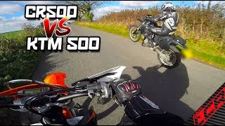 2018 500 EXC VS Honda CR500  Let Battle Commence [upl. by Phylis]