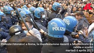 Proteste ristoratori la rabbia davanti Montecitorio e scontri con la polizia [upl. by Bock]