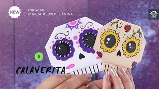 Colección de separadores de libros de origami  5 CALAVERITA [upl. by Clem]